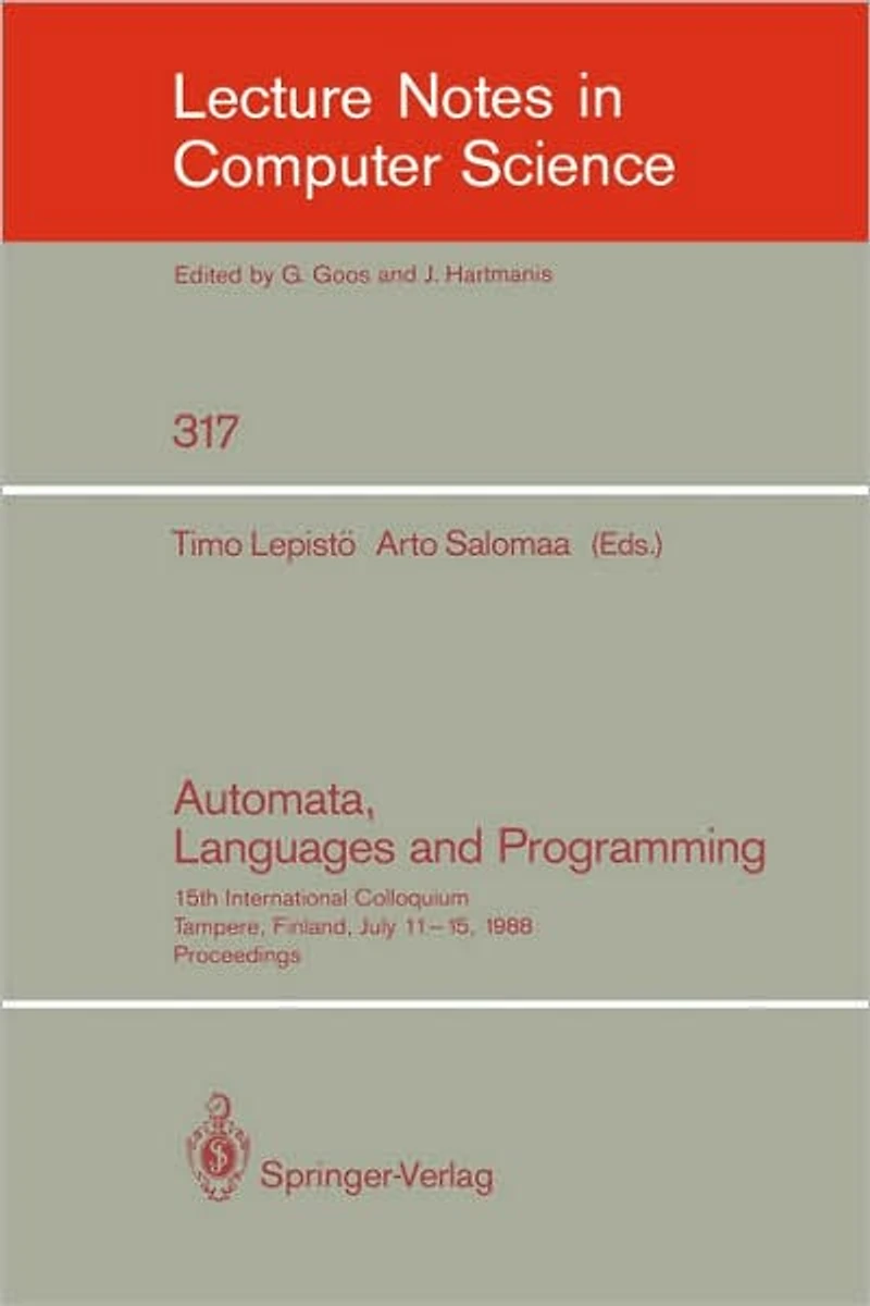 Automata, Languages and Programming: 15th International Colloquium, Tampere, Finland, July 11-15, 1988. Proceedings