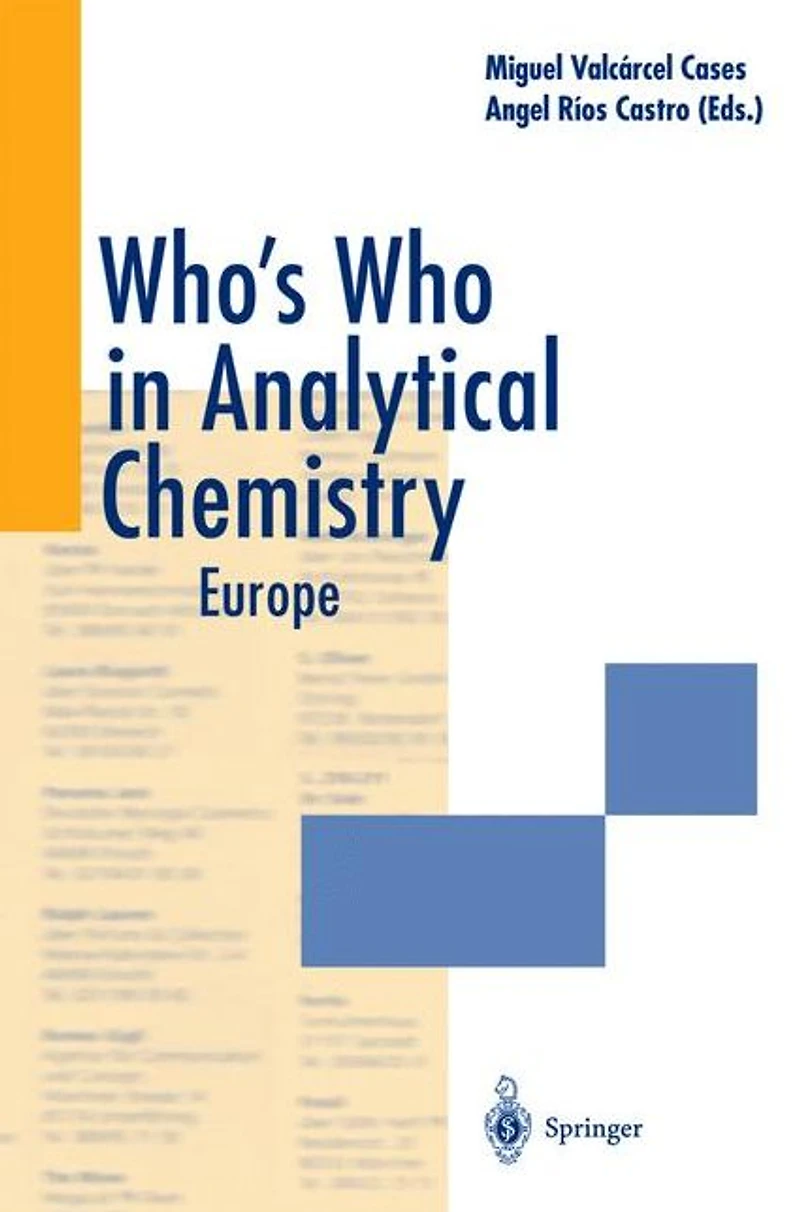 Who's Who Analytical Chemistry: Europe