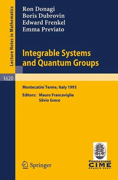 Integrable Systems and Quantum Groups: Lectures given at the 1st Session of the Centro Internazionale Matematico Estivo (C.I.M.E.) held in Montecatini Terme, Italy, June 14-22, 1993