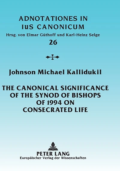 The Canonical Significance of the Synod of Bishops of 1994 on Consecrated Life: From the "Lineamenta" to the "Vita consecrata"