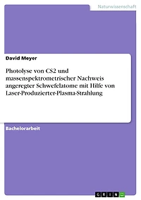 Photolyse von CS2 und massenspektrometrischer Nachweis angeregter Schwefelatome mit Hilfe von Laser-Produzierter-Plasma-Strahlung