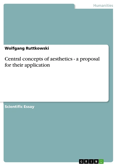 Central concepts of aesthetics - a proposal for their application