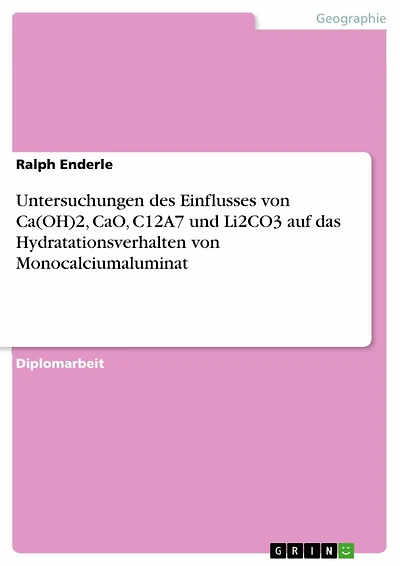 Untersuchungen des Einflusses von Ca(OH)2, CaO, C12A7 und Li2CO3 auf das Hydratationsverhalten von Monocalciumaluminat