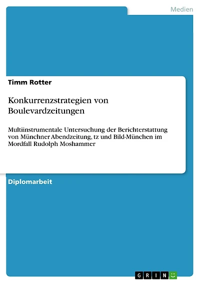 Konkurrenzstrategien von Boulevardzeitungen: Multiinstrumentale Untersuchung der Berichterstattung von Münchner Abendzeitung, tz und Bild-München im Mordfall Rudolph Moshammer