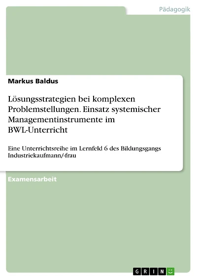 Lösungsstrategien bei komplexen Problemstellungen. Einsatz systemischer Managementinstrumente im BWL-Unterricht: Eine Unterrichtsreihe im Lernfeld 6 des Bildungsgangs Industriekaufmann/-frau