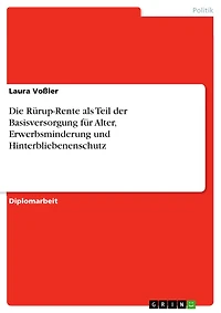 Die Rürup-Rente als Teil der Basisversorgung für Alter, Erwerbsminderung und Hinterbliebenenschutz