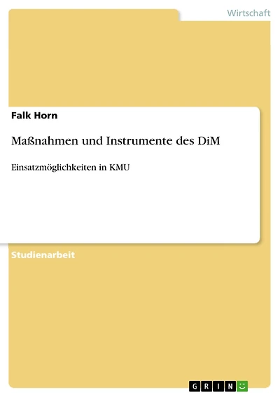 Maßnahmen und Instrumente des DiM: Einsatzmöglichkeiten in KMU
