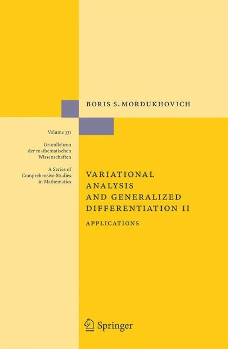 Variational Analysis and Generalized Differentiation II: Applications