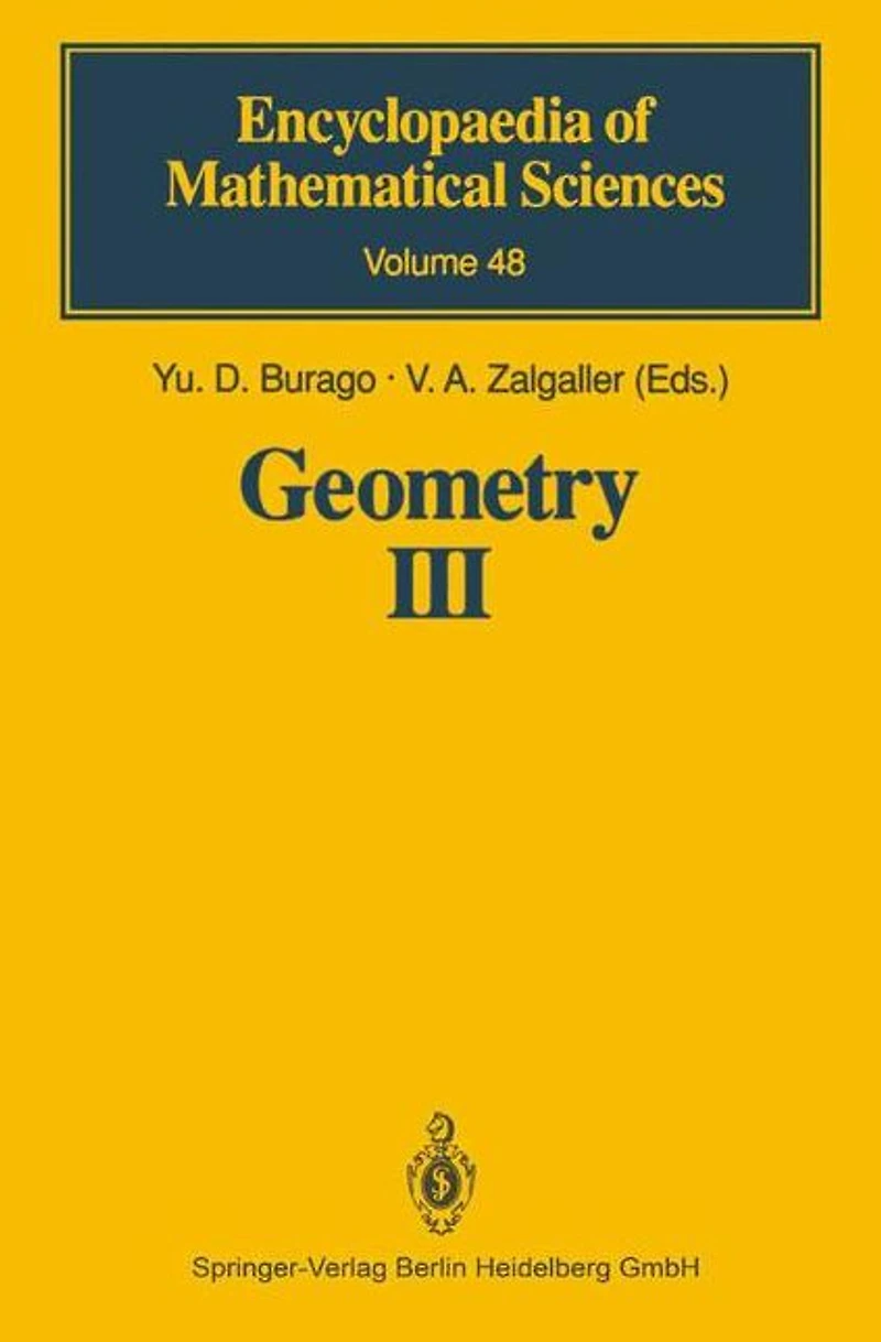Geometry III: Theory of Surfaces