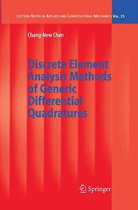 Discrete Element Analysis Methods of Generic Differential Quadratures