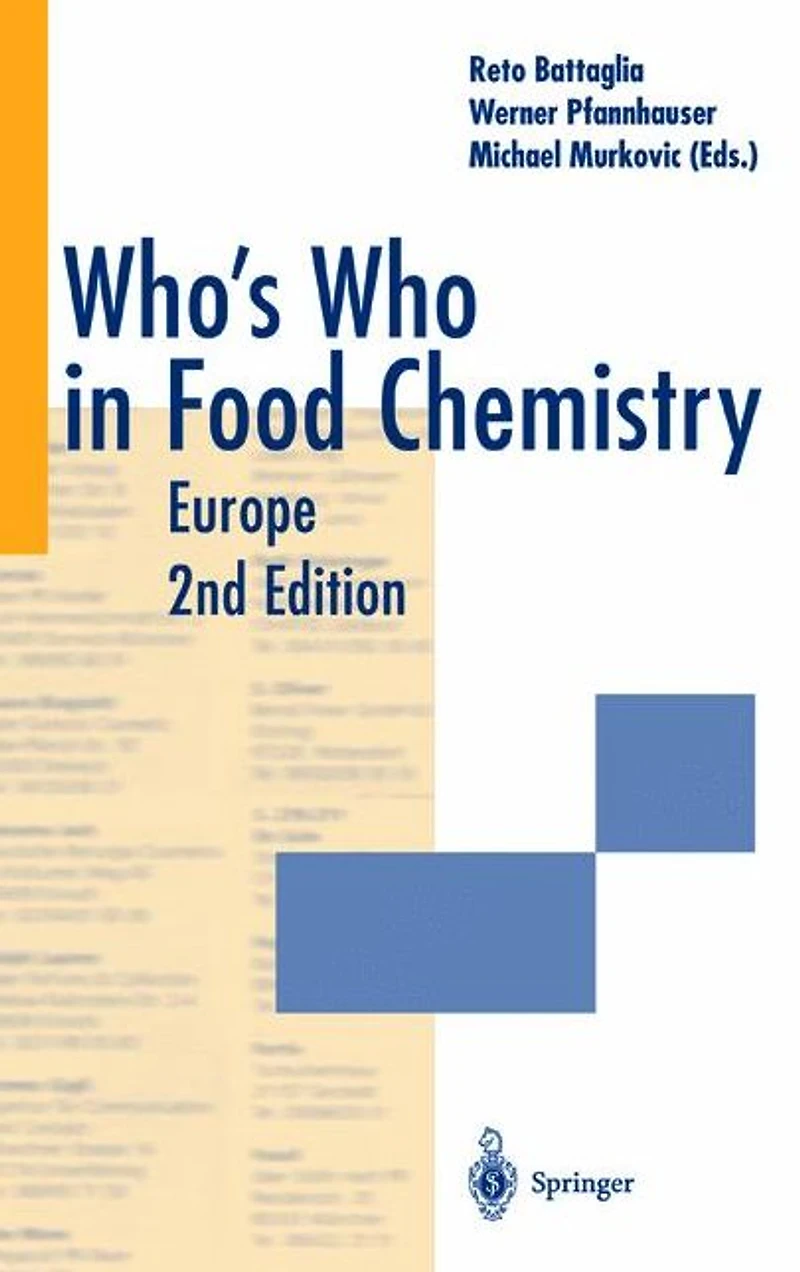 Who's Who Food Chemistry: Europe