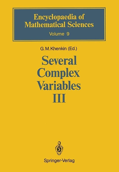 Several Complex Variables III: Geometric Function Theory