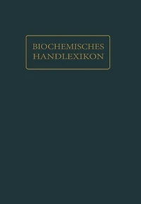 Biochemisches Handlexikon: XIV. Band (7. Ergänzungsband)