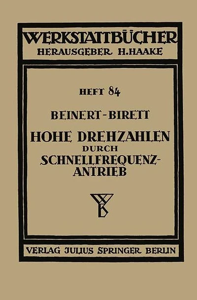 Hohe Drehzahlen durch Schnellfrequenz-Antrieb