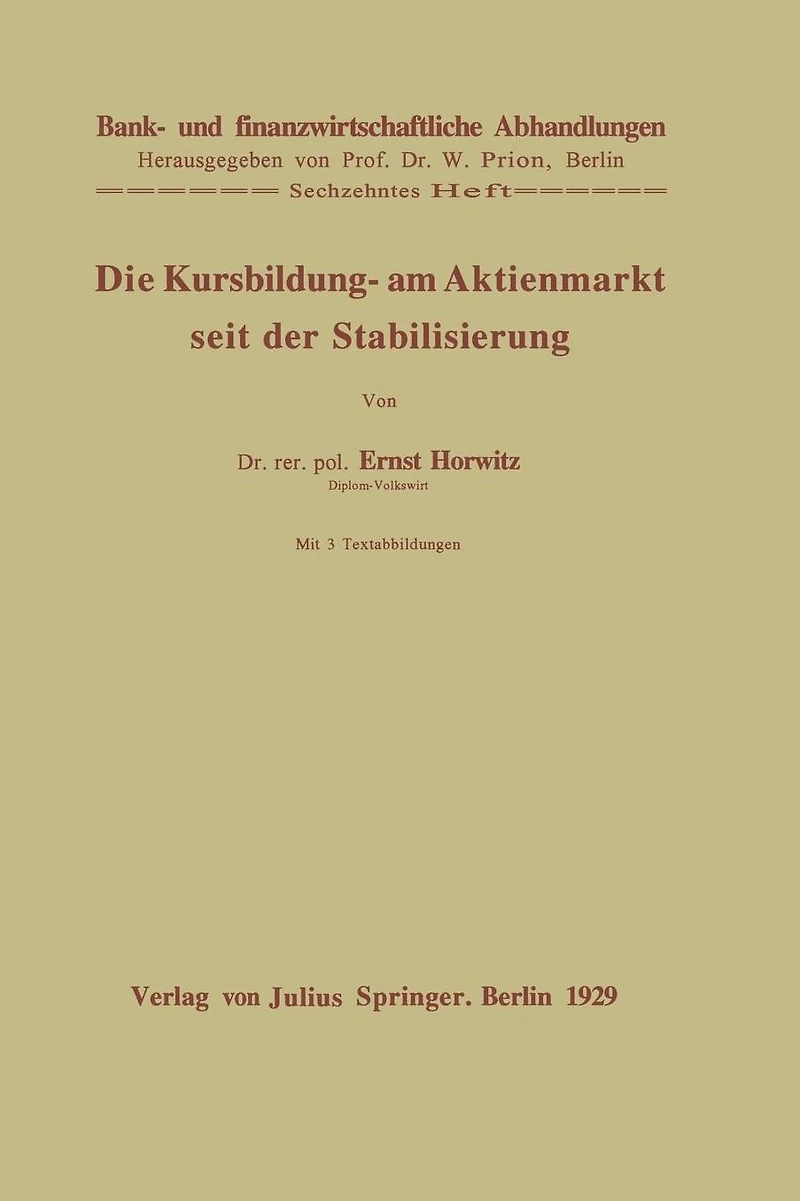 Die Kursbildung am Aktienmarkt seit der Stabilisierung