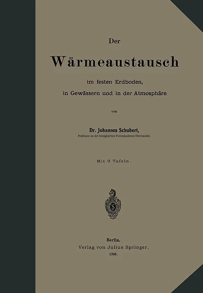 Der Wï¿½rmeaustausch im festen Erdboden, in Gewï¿½ssern und in der Atmosphï¿½re