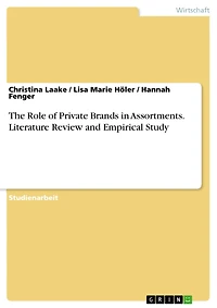 The Role of Private Brands in Assortments. Literature Review and Empirical Study