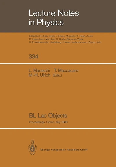 BL Lac Objects: Proceedings of a Workshop Held in Como, Italy, September 20-23, 1988