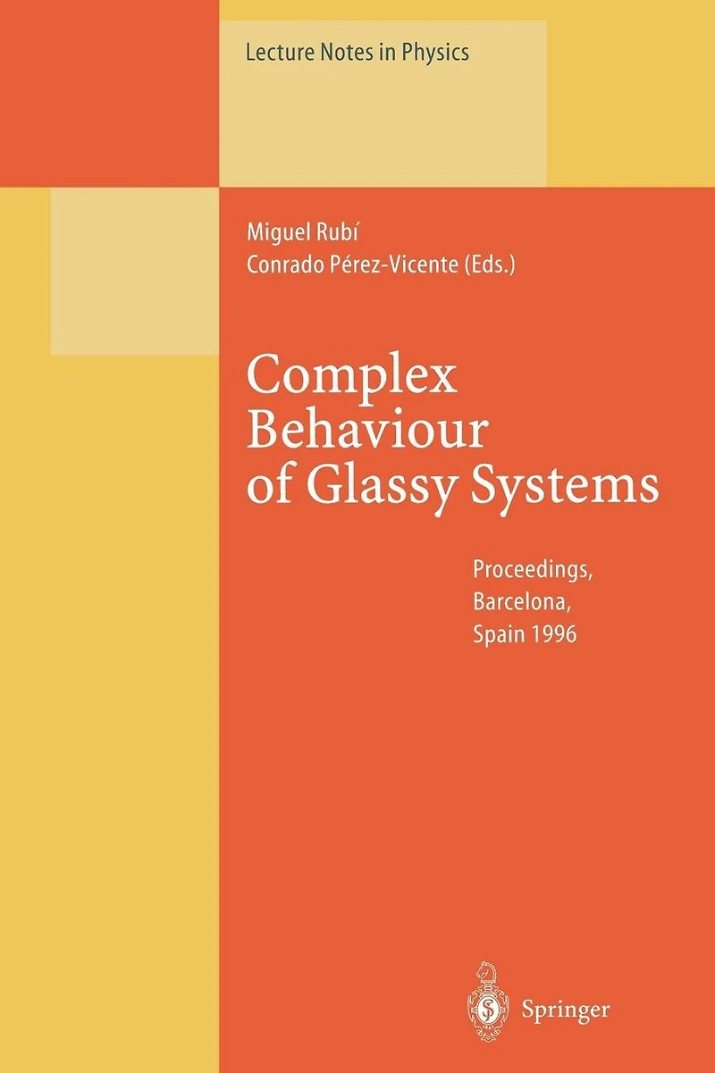Complex Behaviour of Glassy Systems: Proceedings of the XIV Sitges Conference Sitges, Barcelona, Spain, 10-14 June 1996