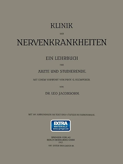 Klinik der Nervenkrankheiten: Ein Lehrbuch für Ärzte und Studierende