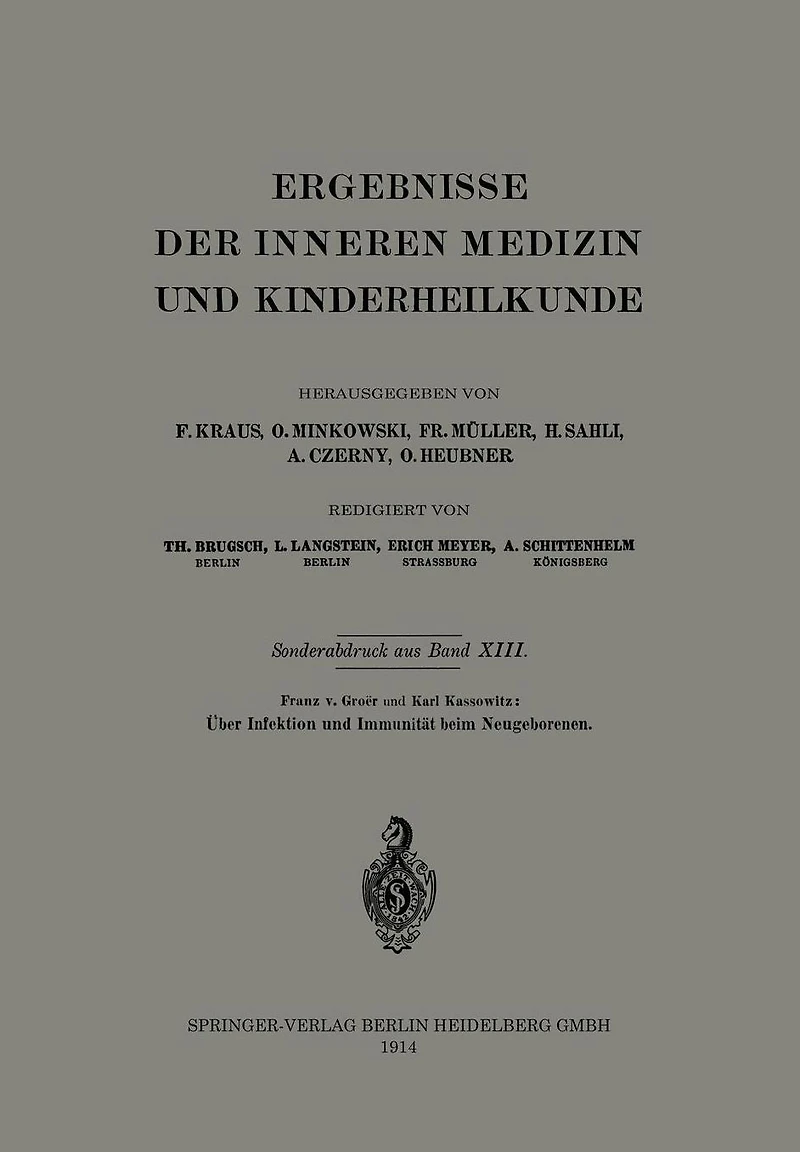 �ber Infektion und Immunit�t beim Neugeborenen