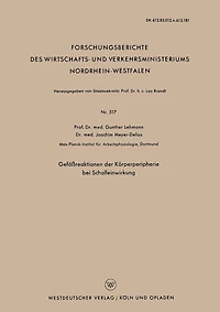 Gefäßreaktionen der Körperperipherie bei Schalleinwirkung