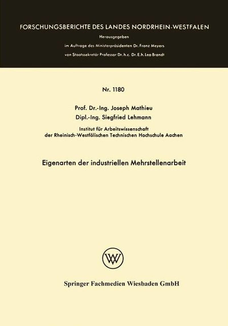 Eigenarten der industriellen Mehrstellenarbeit
