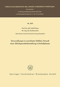 Umwandlungen in warmfesten Stählen, Versuch einer Gleichgewichtsdarstellung der Karbidphasen