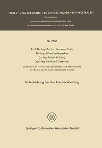 Untersuchung bei der Feinbearbeitung