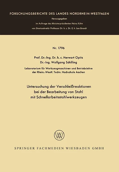Untersuchung der Verschleißreaktionen bei der Bearbeitung von Stahl mit Schnellarbeitsstahlwerkzeugen
