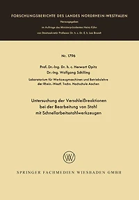 Untersuchung der Verschleißreaktionen bei der Bearbeitung von Stahl mit Schnellarbeitsstahlwerkzeugen