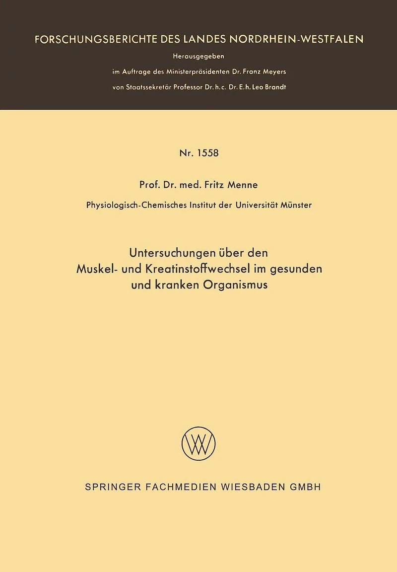 Untersuchungen über den Muskel- und Kreatinstoffwechsel im gesunden und kranken Organismus