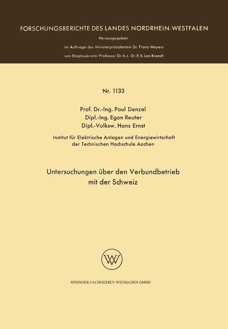Untersuchungen über den Verbundbetrieb mit der Schweiz