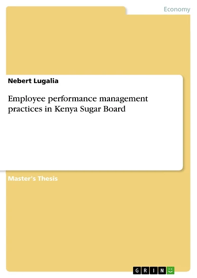Employee performance management practices in Kenya Sugar Board