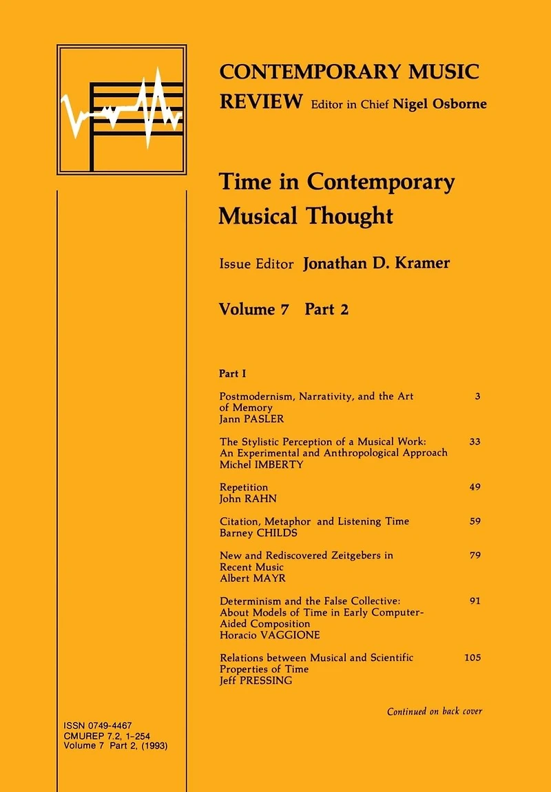 Time Contemporary Musical Thought