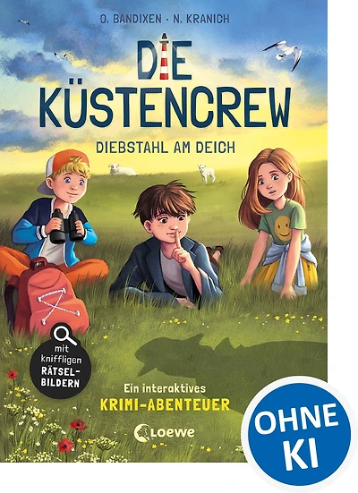 Die Küstencrew (Band 3) - Diebstahl am Deich: Ein spannender Kinderkrimi an der Nordseeküste - Spannender Mitmach-Krimi für Kinder ab 9 Jahren - Mit kniffeligen Rätselbildern