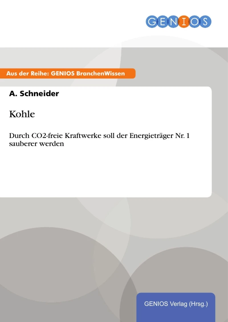 Kohle: Durch CO2-freie Kraftwerke soll der Energieträger Nr. 1 sauberer werden