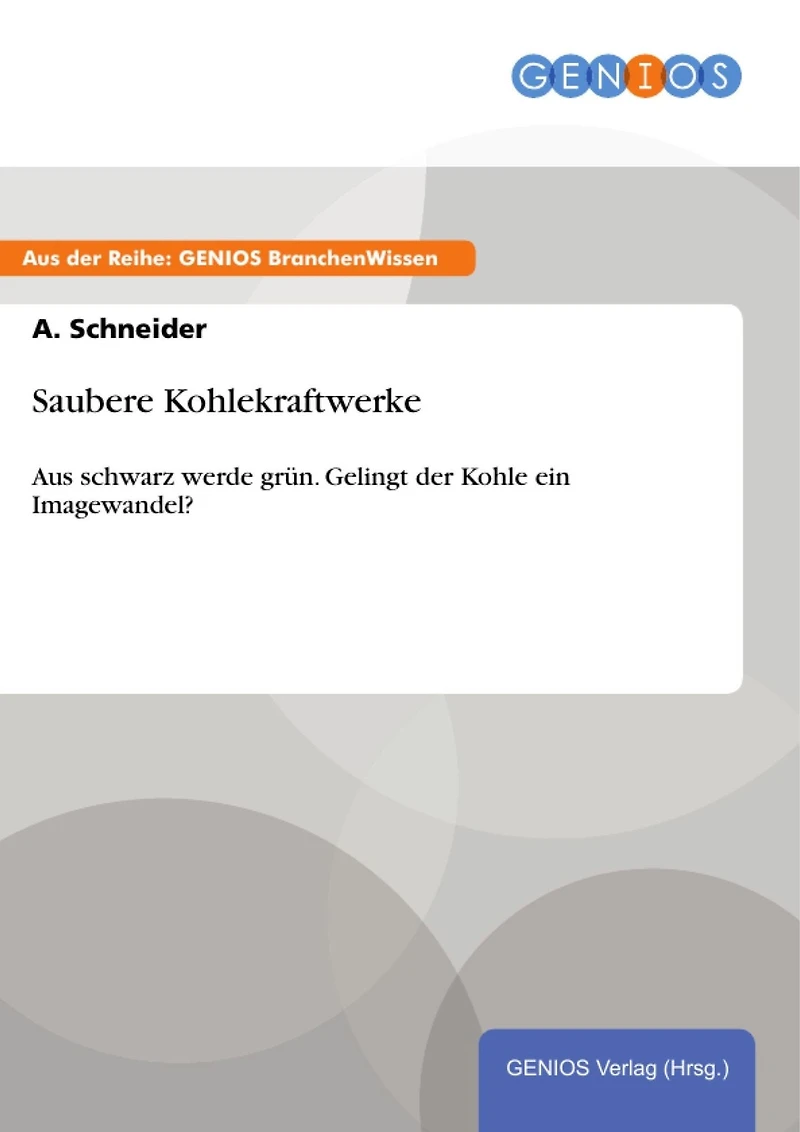 Saubere Kohlekraftwerke: Aus schwarz werde grün. Gelingt der Kohle ein Imagewandel?