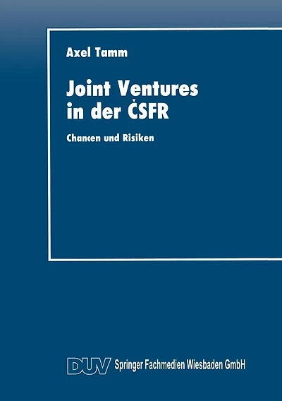 Joint Ventures in der CSFR: Chancen und Risiken