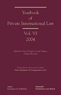 Yearbook of Private International Law: Volume I (1999)