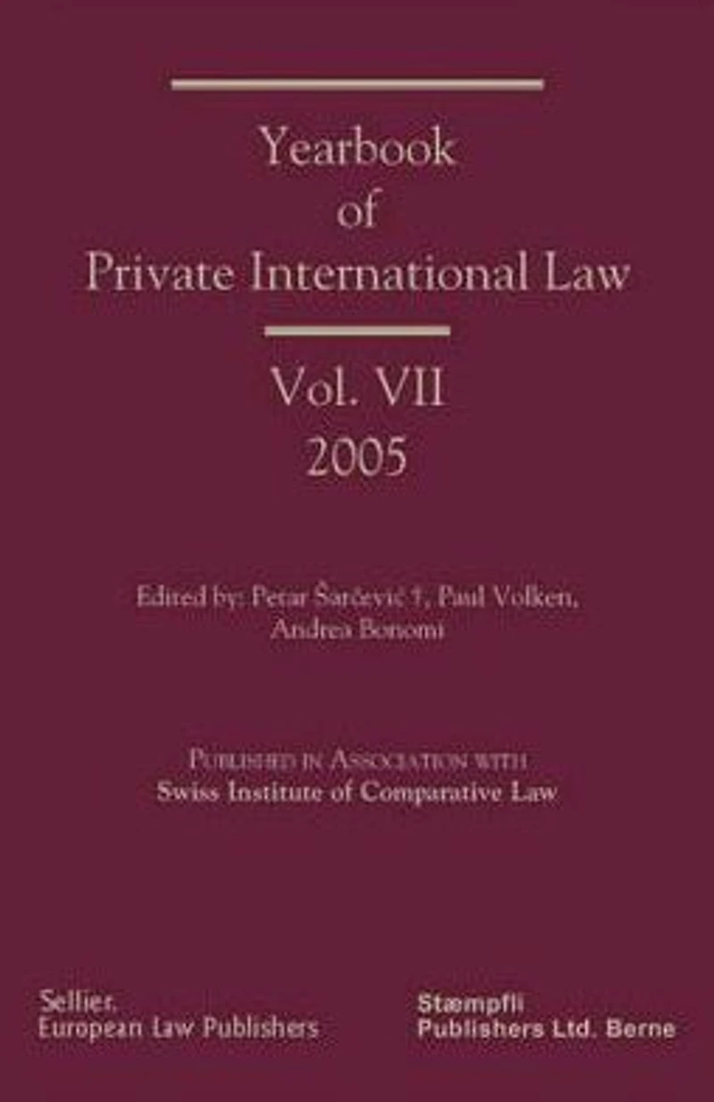 Yearbook of Private International Law: Volume VII (2005)
