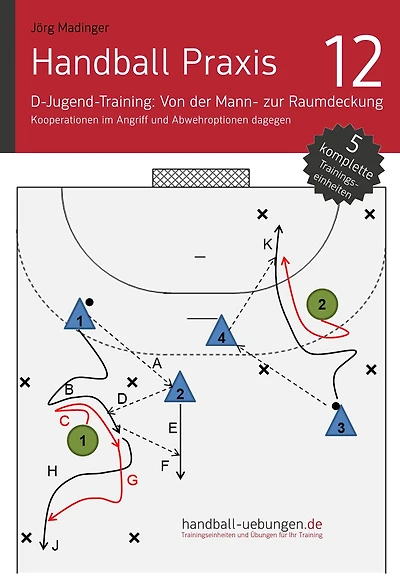 Handball Praxis 12 - D-Jugend-Training: Von der Mann- zur Raumdeckung - Kooperationen im Angriff und Abwehroptionen dagegen: Handball Fachliteratur