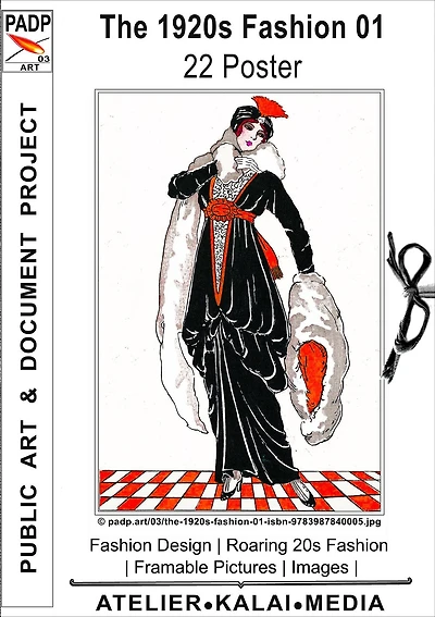 The 1920s Fashion 01 22 Poster: Fashion Design Roaring 20s Fashion Framable Pictures Images © padp.art/03/the-1920s-fashion-01-isbn-9783987840005.jpg