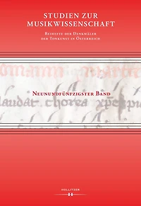 Studien zur Musikwissenschaft - Beihefte der Denkmäler der Tonkunst in Österreich. Band 59