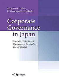 Corporate Governance Japan: From the Viewpoints of Management, Accounting, and Market