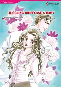 JUGGLING BRIEFCASE & BABY: Harlequin comics