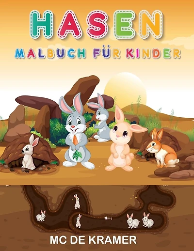 Hasen Malbuch fï¿½r Kinder: Cute Hï¿½schen, Aktivitï¿½t Buch fï¿½r Kinder Jungen und Mï¿½dchen, einfach, Spaï¿½ Bunny Fï¿½rbung Seiten mit super niedlich und liebenswert Hasen