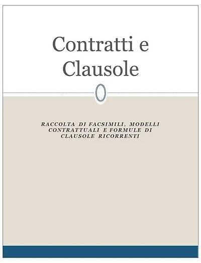 Contratti e clausole