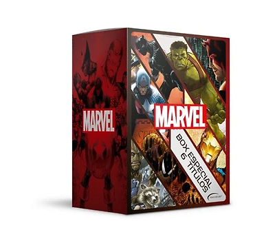 Box Marvel - 6 Títulos: Guerra Civil, Guardiões da Galáxia (Caos na Galáxia) , Demolidor (O Homem sem Medo), Homem-Aranha (A Última Caçada de Kraven), Pantera Negra (Quem é o Pantera Negra), Planeta Hulk
