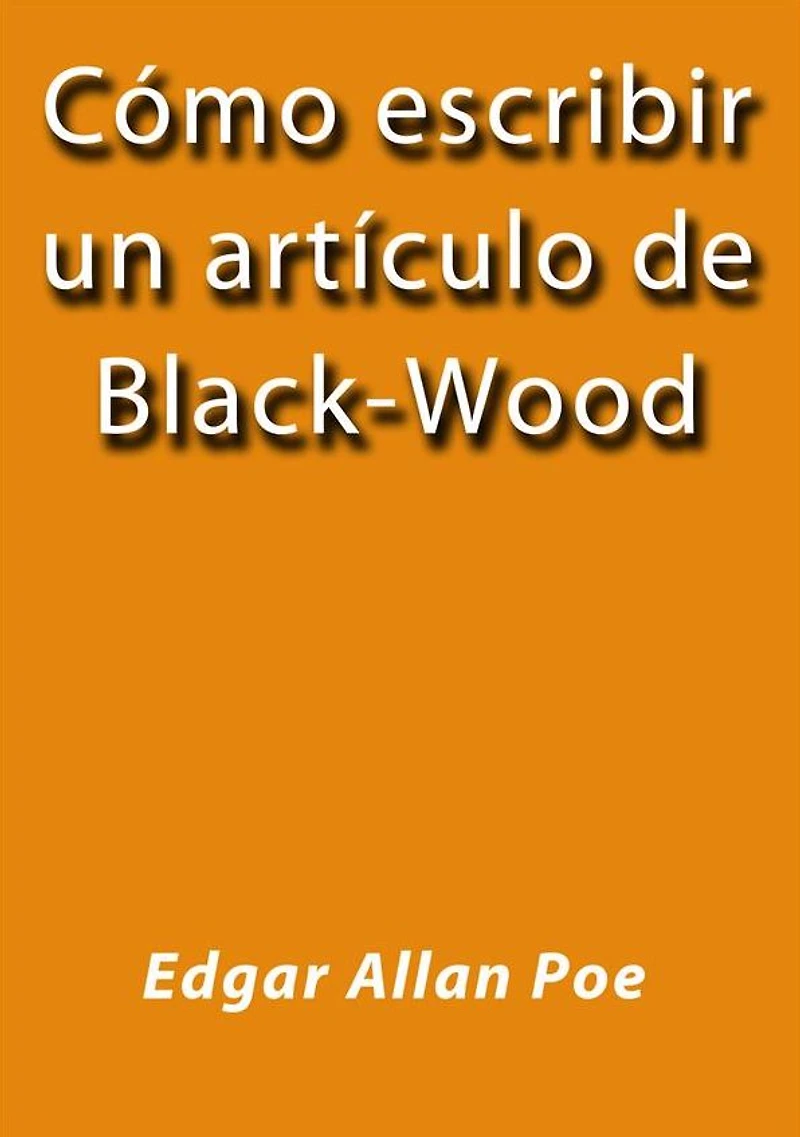 Cómo escribir un artículo de Black-Wood
